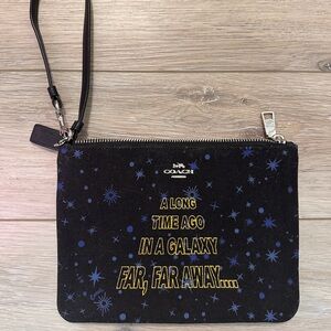 Star Wars X Coach Gallery Pouch With Starry Print And Scroll Print | New w/o tag